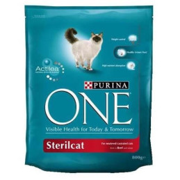 ĖDALAS STERILIZUOTOMS KATĖMS „ONE“ 800 g