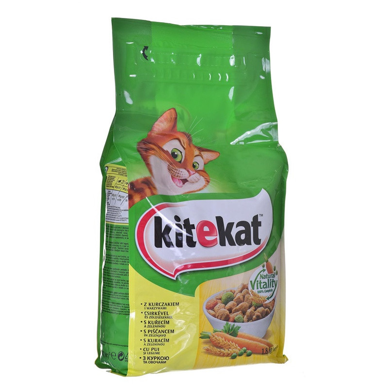 Sausas kačių maistas KITEKAT, vištiena, 1,8 kg