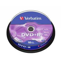 Kompaktiniai diskai DVD+R Verbatim, 4,7 GB, 10 vnt.