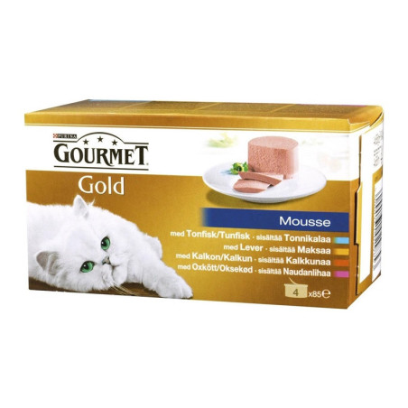 KONSERVUOTAS ĖDALAS KATĖMS „GOURMET GOLD“ 4 X 85 g