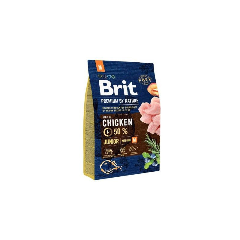 ĖDALAS ŠUNIMS „BRIT PREMIUM JUNIOR MEDIUM“ 3 KG