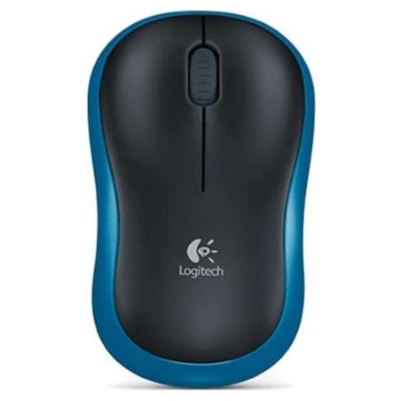 Belaidė kompiuterio pelė LOGITECH M185, juoda, mėlyna