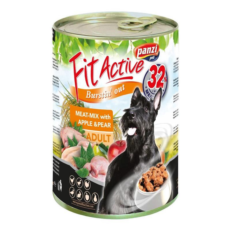 KONSERVUOTAS ĖDALAS ŠUNIMS „FITACTIVE MEATMIX“ 415 G