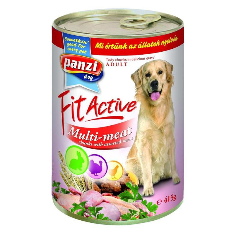 KONSERVUOTAS ĖDALAS ŠUNIMS „FITACTIVE MULTI MEAT“ 415 G