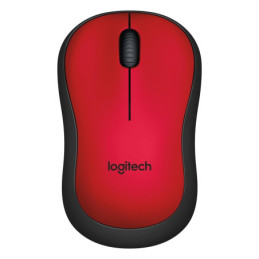 Belaidė kompiuterio pelė LOGITECH M220 SILENT, raudona