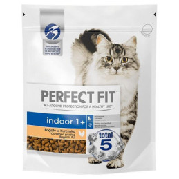 Sausas ėdalas katėms Perfect fit Indoor, su vištiena, 750 gr