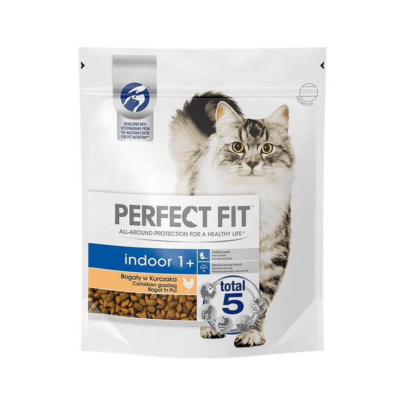 Sausas ėdalas katėms Perfect fit Indoor, su vištiena, 750 gr