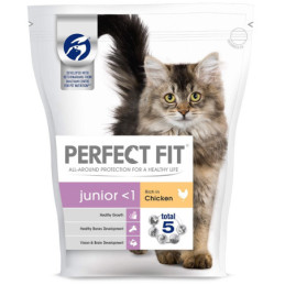 Sausas ėdalas katėms Perfect fit Junior, su vištiena, 750 g