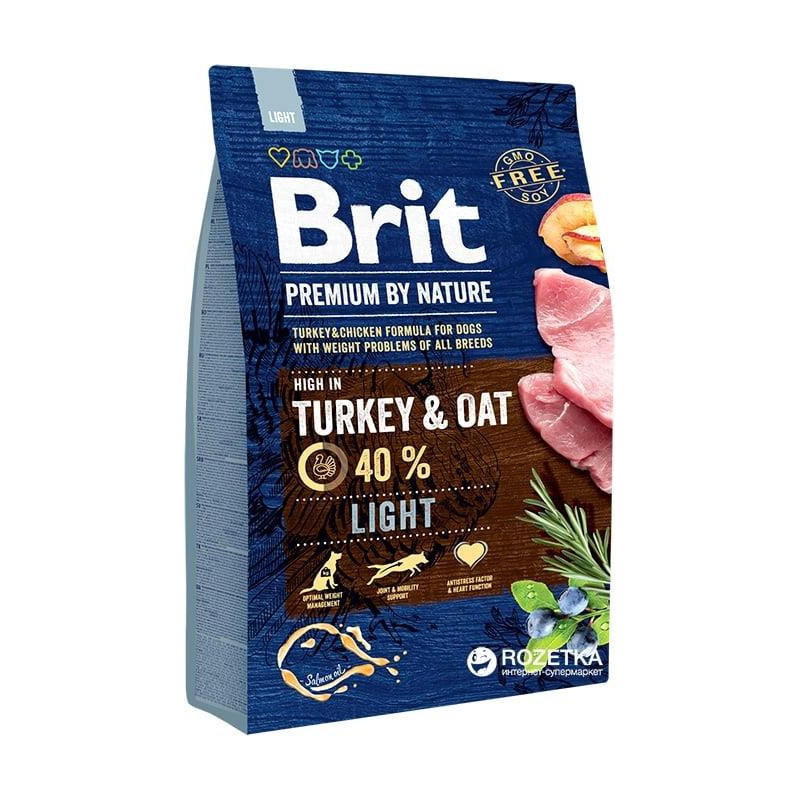 Sausas šunų maistas Brit Premium By Nature Light, 3 kg