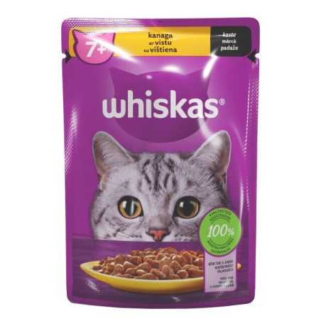 Konservuotas kačių ėdalas WHISKAS vištienos sk., 85 g