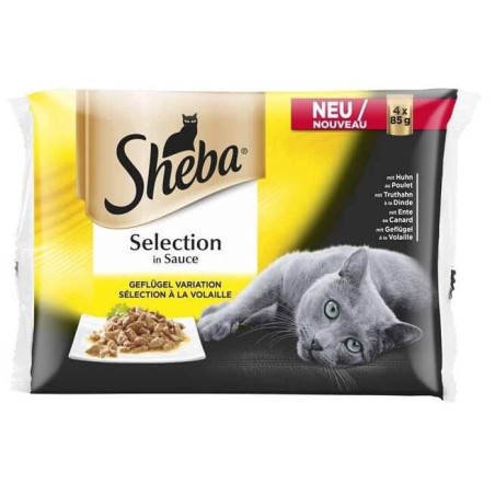 Konservuotas ėdalas katėms Sheba, 4 x 85 g