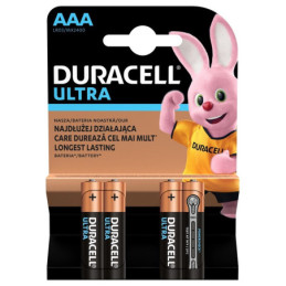 Elementai DURACELL ULTRA, AAA/LR03, 1,5V, 4 vnt.