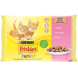 FRISKIES® Junior“ rinkinys padaže su vištiena 0.340 kg