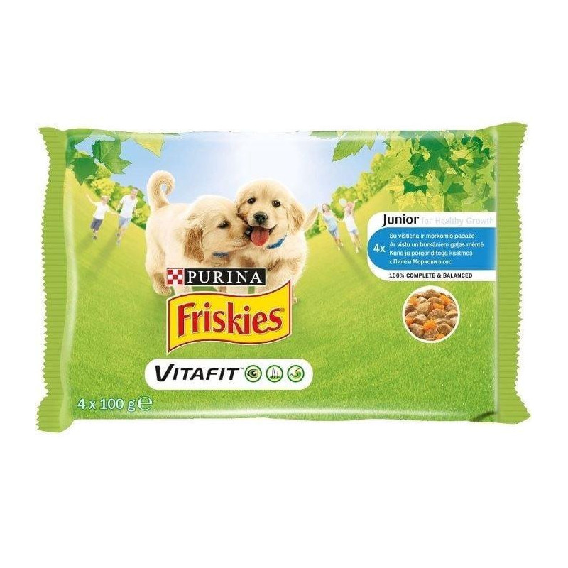 Šlapias šuniukų maistas FRISKIES, vištiena, 400 g