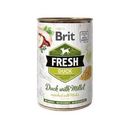 Šlapias šunų maistas BRIT FRESH, antiena, 400 g