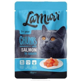 Šlapias kačių maistas La Murr Chunks Salmon In Sauce, 0.1 kg