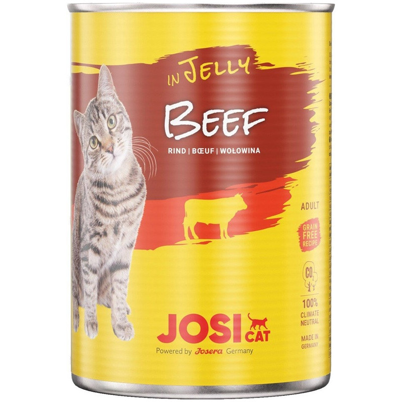 Šlapias kačių maistas Josera JosiCat Beef In Jelly, 0.4 kg