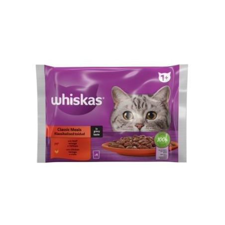 Šlap. kačių maist. "Whiskas" jaut./višt. 0.085kg, 4 vnt.