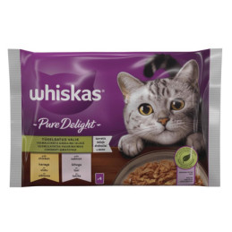 Šlapias kačių maistas Whiskas Salmon,chicken, 0.085 kg, 4vnt