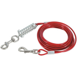 Pavadėlis Zolux TIE-OUT CABLE, raudonas, 3 m