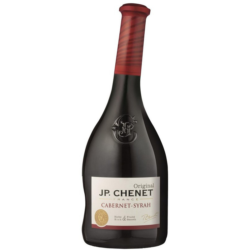 Vynas J.P.CHENET, CABERBET SYRAH VdP, r. p. s., 12 %, 0.75 l