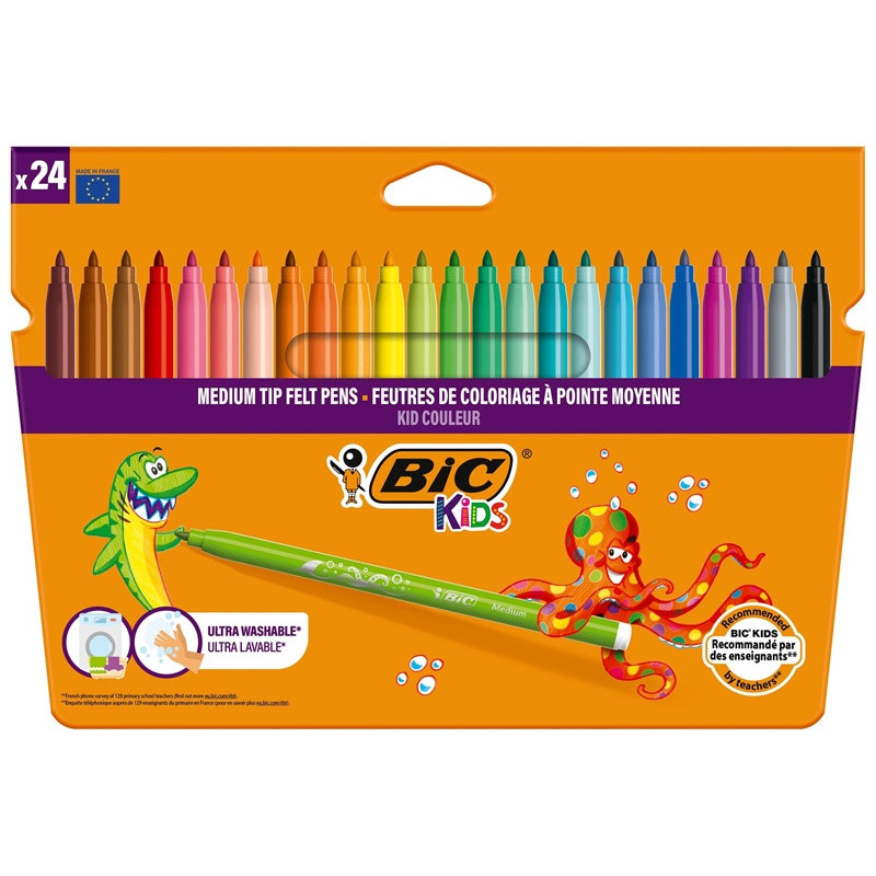 Flomasteriai Bic Kids Couleur, vienpusiai, 24 vnt.