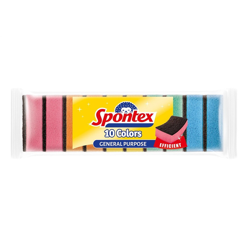 Šveičiančios kempinės Spontex 10 Colors, įv. spalvų, 10 vnt.