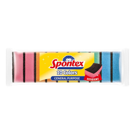 Šveičiančios kempinės Spontex 10 Colors, įv. spalvų, 10 vnt.