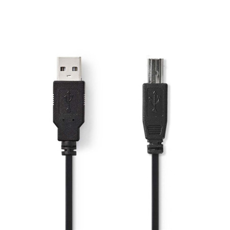 Kabelis NEDIS USB Type A M, USB Type B M, 3m, juodas