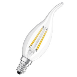 LED lempa Osram Filamentinė, BA35, 4W, E14, 2700K, 470lm