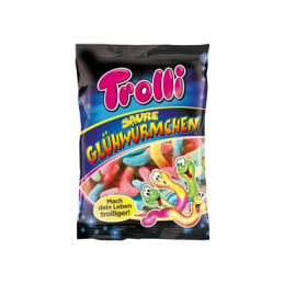 Guminukai rūgštūs kirminai TROLLI, 100 g