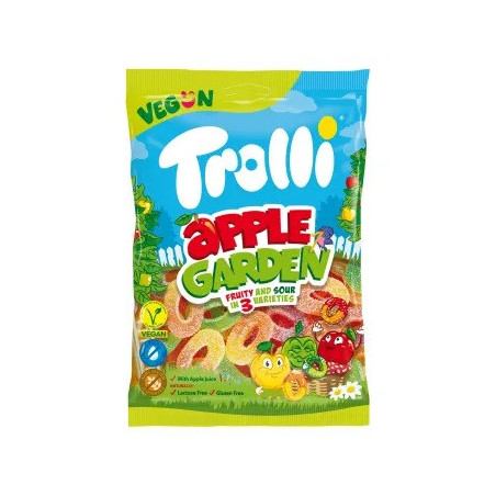 Guminukai obuolių ratukai TROLLI, 175 g