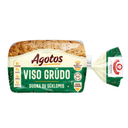 AGOTOS visų grūdo dalių duona su sėklomis, 350 g