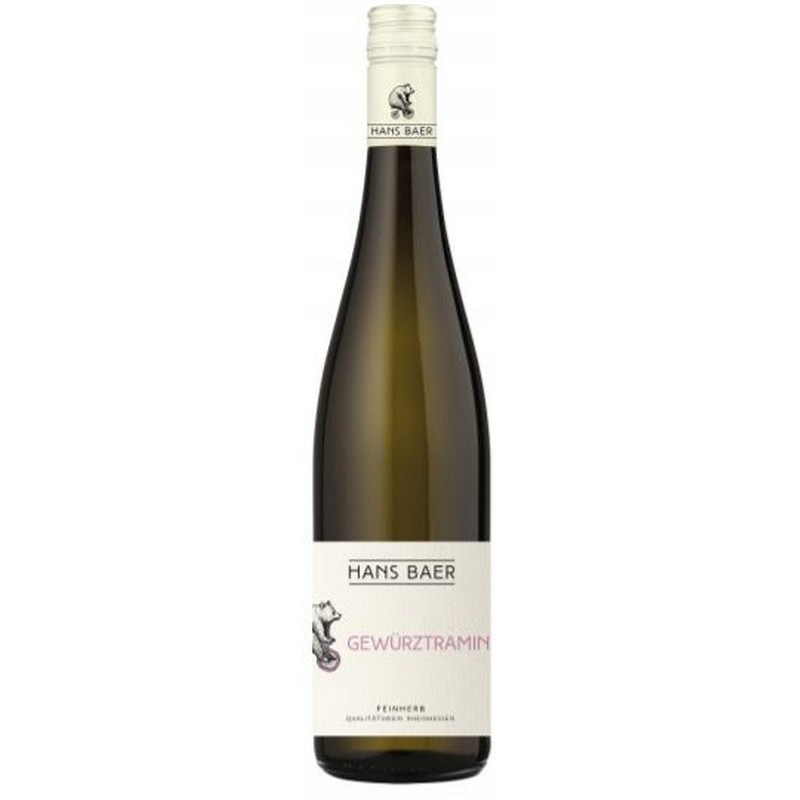 Vynas HANS BAER, GEWURZTRAMINER, baltas, sausas, 10.5 %, 0.75 l