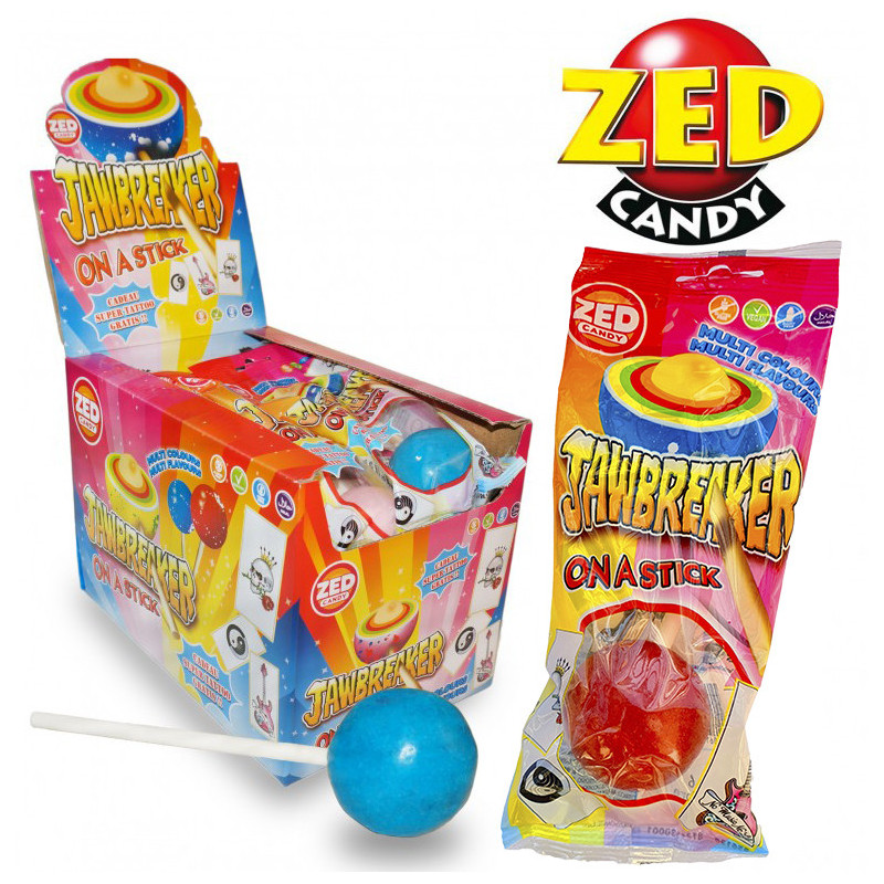 Kramtomi saldainiai su tatuiruote ZED JAWBREAKER MIX, 50 g