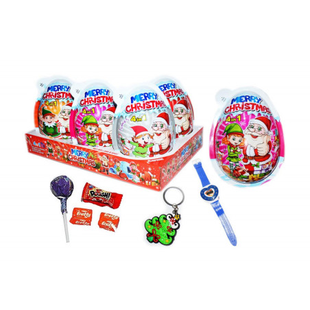 Plast. kiaušinis MERRY CHRISTMAS TOY EGG, 20 g