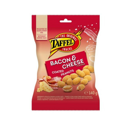 Sūdyti riešutai TAFFEL  BACON & CHEESE, 140 g