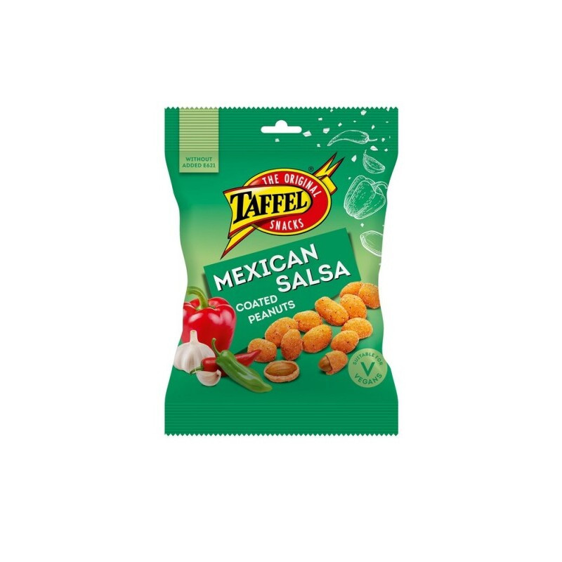 Žemės riešutai TAFFEL MEXICAN SALSA, sūdyti, 140 g