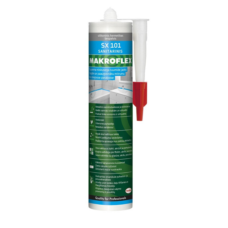 Sanitarinis silikonas Makroflex SX 101, 300ml, bespalvis