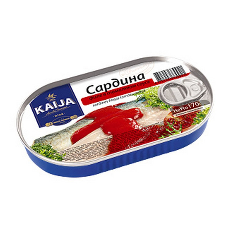 Sardinės KAIJA pomidorų padaže, 170 g