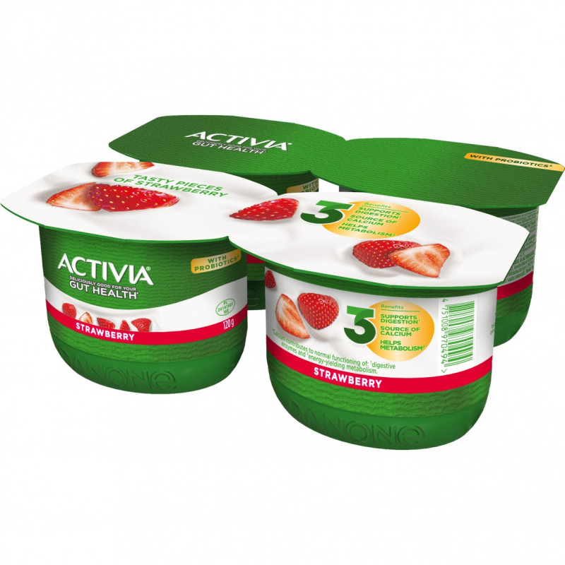 Jogurtas su braškėmis ACTIVIA, 2.6 %, 480 g