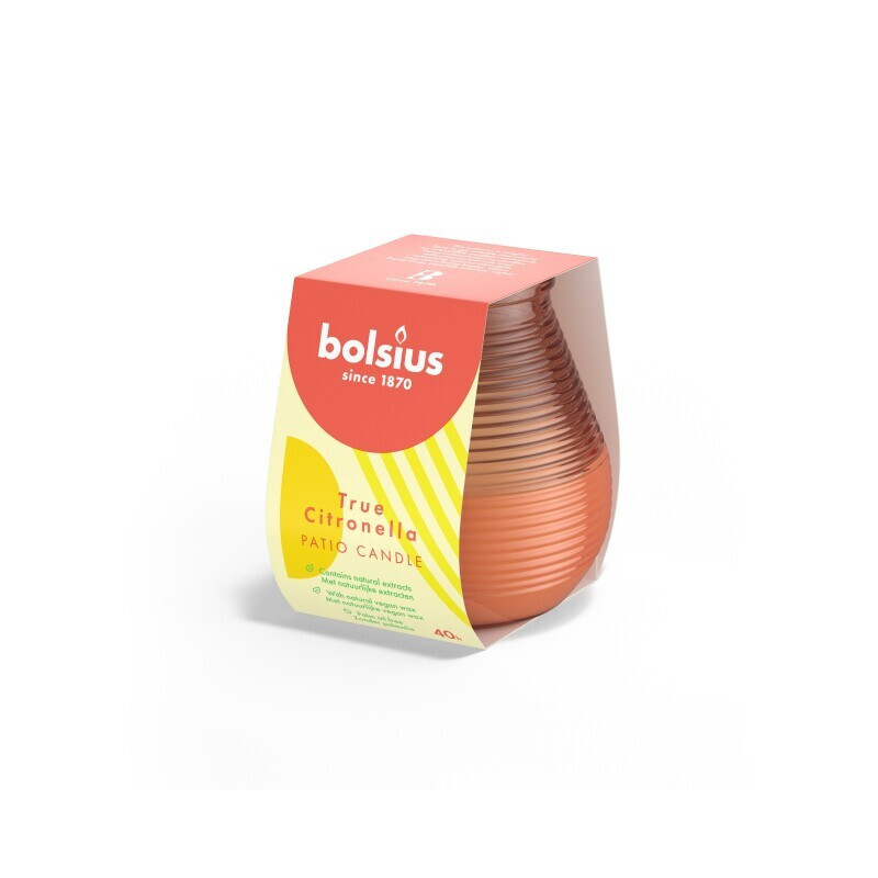 Kvapnioji žvakė BOLSIUS TRUE CITRONELLA rožinė, 1 vnt.