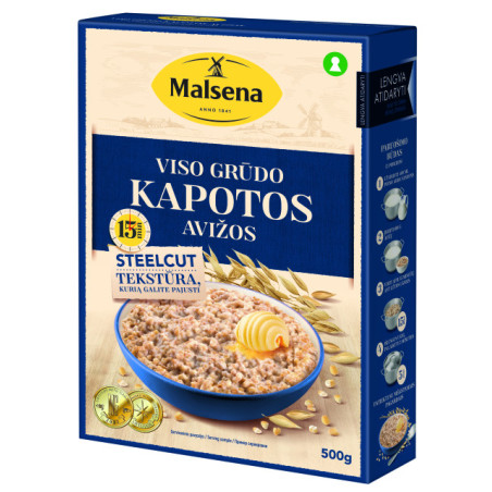 Kapotos avižos MALSENA viso grūdo, 500 g