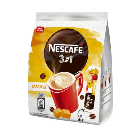 Kavos gėrimas NESCAFE 3 IN 1 karamelės sk. 10 x 16 g, 160 g