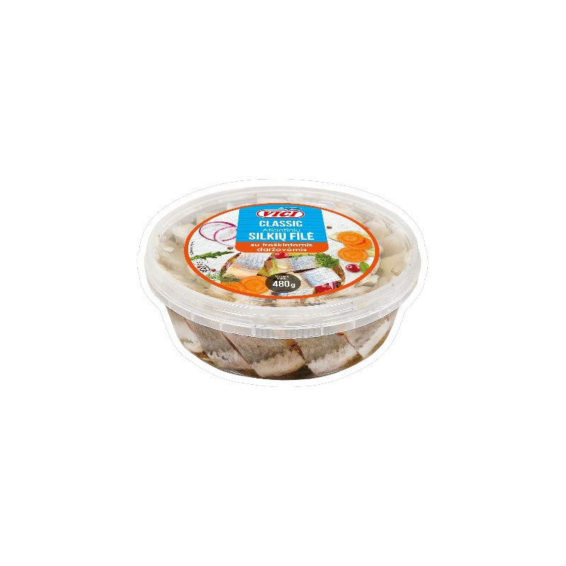 Silkių filė gabaliukai su daržovėmis VIČI, 480 g