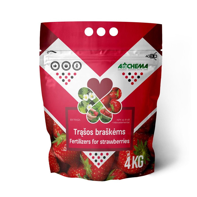 Trąšos braškėms ir žemuogėms Agrochema, 4 kg