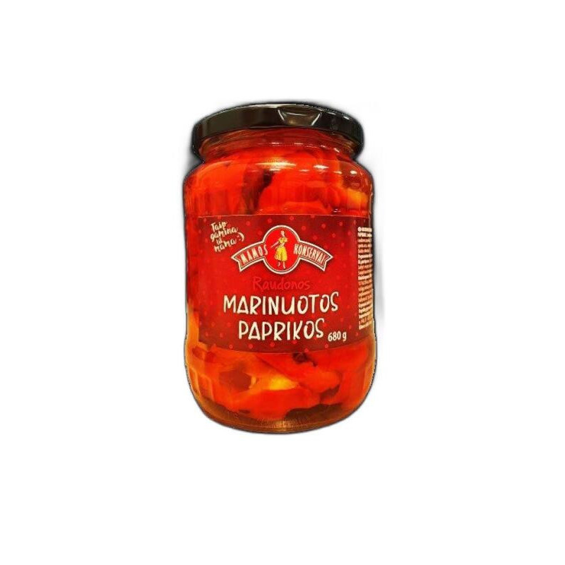 Marinuotos raudonosios paprikos MAMOS KONSERVAI, 680 g