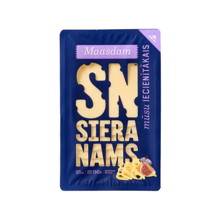 Sūris Siera Nams, MAASDAM, riekelėmis, 45% rieb., 150 g