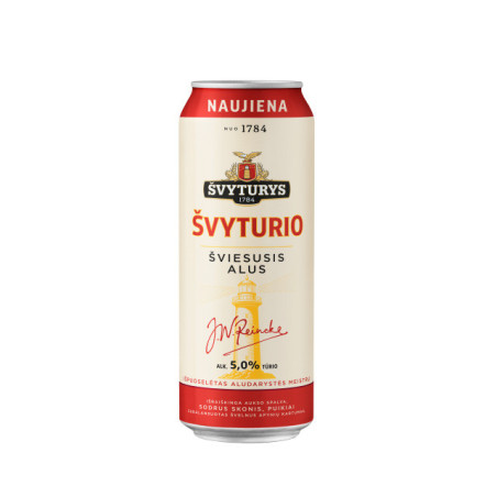 Alus ŠVYTURYS ŠVYTURIO, šviesusis, 5%, skard., 568 ml