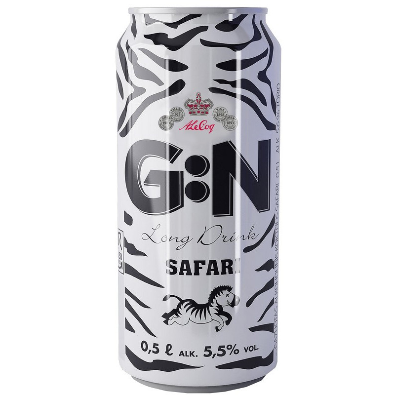 Alkoholinis kokteilis G:N SAFARI, 5,5 %, 0,5 l